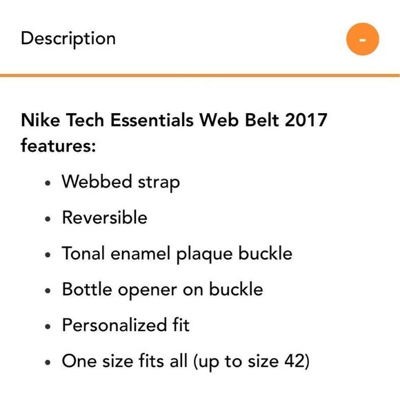 NIKE Gray Web Adjustable Belt - Picture 6 of 6